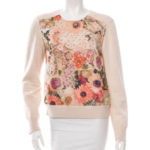 Tory Burch Floral Kerstin Sweater M